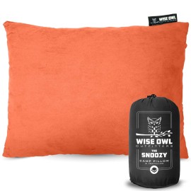 Wise Owl Outfitters Camping Pillow - Memory Foam Travel Pillow for Airplane Sleeping, Hiking, Backpacking & Outdoor Use - Small & Portable for Adults, Car, Camp & Tent