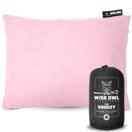 Wise Owl Outfitters Camping Pillow - Memory Foam Travel Pillow for Airplane Sleeping, Hiking, Backpacking & Outdoor Use - Small & Portable for Adults, Car, Camp & Tent