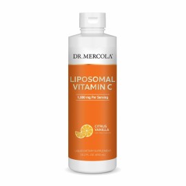 Dr. Mercola Liquid Liposomal Vitamin C - Antioxidant & Immune Support Supplement - Includes Vitamin E - GMO-Free, Gluten-Free & Soy-Free - Citrus Vanilla Flavor - 450 mL (30 Servings)