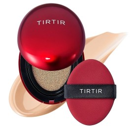 TIRTIR Mask Fit Red Cushion Foundation | Full coverage, Weightless, Skin fit, Satin Glow Finish, Korean Makeup BB Foundation, beauty, Tattoo cover up, Buildable (23N Sand, 0.63 Fl Oz)