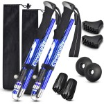 Covacure Trekking Poles Collapsible Hiking Poles - Aluminum Alloy 7075 Trekking Sticks with Quick Lock System, Telescopic, Collapsible, Ultralight for Hiking, Camping & Climbing (100-120cm)