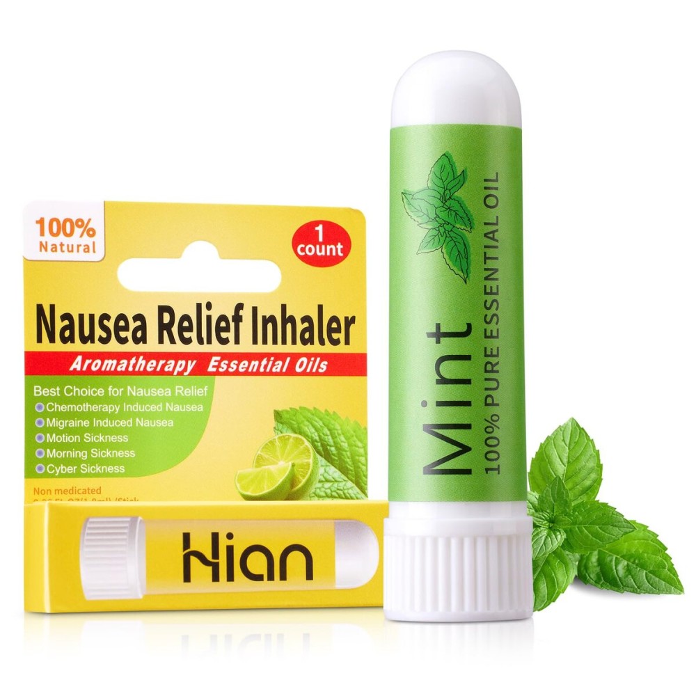 Hion Nausea Relief Inhaler-Mint, 100% Natural Essential Oils Inhalers