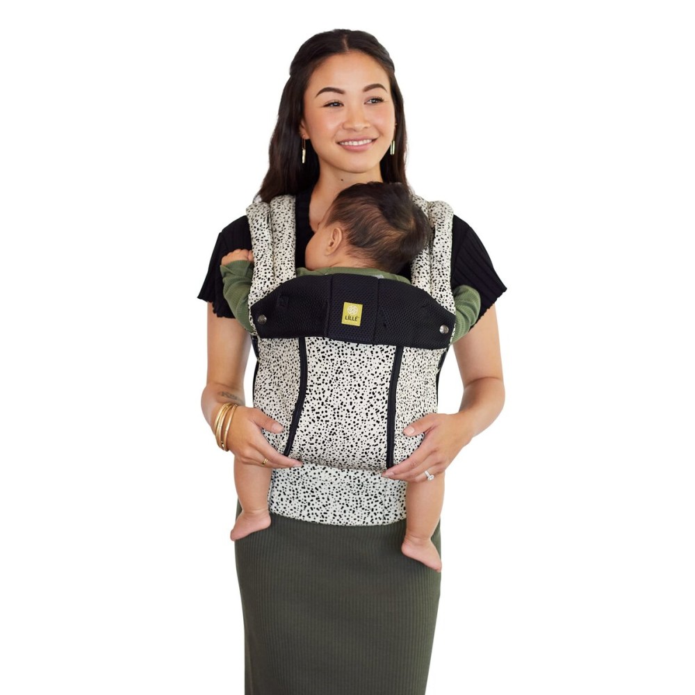 LLLbaby Complete All Seasons Ergonomic 6-in-1 Baby Carrier Newborn to Toddler - with Lumbar Support - for Children 7-45 Pounds - 360 Degree Baby Wearing - Inward & Outward Facing - Salt and Pepper