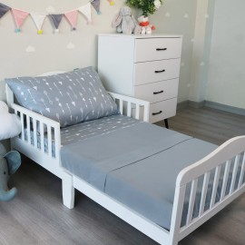 Biloban 3-Piece Toddler Sheet Set Microfiber, Toddler Bedding Set Includes Crib Mattress Sheet, Flat Sheet and Envelope Pillowcase, Silky Soft, Breathable and Lightweight, Arrow