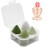 Makeup Sponges Set - Beauty sponges Blending Blenders with 1 Holder and Egg Case, Flawless for Cream, Powder and Liquid (Green, 4Pcs+1Holder+ case)