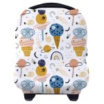 Yoofoss Nursing Cover Breastfeeding Scarf - Baby Car Seat Covers, Infant Stroller Cover, Carseat Canopy for Girls and Boys