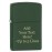 Zippo Lighter - Personalized Custom Message Engraved Windproof Classic Pocket Lighter Green Matte