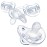 Chicco PhysioForma Silicone Orthondontic Pacifier, 0-6m | 100% Soft Silicone | Supports Breathing & Oral Development | Satin-Textured Nipple | Includes Sterilizing Case | BPA Free | Clear, 4pk