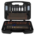 Raiseek Gun Cleaning Kit Pistol Rifle Shotgun Universal Cleaning Kit Gun Cleaner for 20GA 12GA .45 .40 .357/.380/.38/9MM .338 .325/8mm .30/7.62MM .270 .250 .243 .22 .17 All Calibers-(Brass Jags-Black)