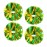 4Pcs Metallic Cheerleading Pom Poms, Creatiee 2 Pair Cheerleader Cheering Squad Pompoms for School Sports Dance Games Team Spirit Cheer (Green Gold)