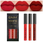 evpct 3Pcs Dark Ruby Fire Red Matte Liquid Lipstick Lip Stain Lipgloss sets for Women 24 Hour Red Matte Lipstick Long Lasting Smudge Proof