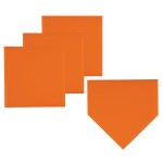 Franklin Sports Baseball Base Set - MLB Bases for Baseball + Softball with Home Plate - Portable Baseball, Softball, Kickball Bases - Orange Rubber Bases