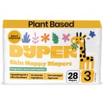 DYPER - Baby Diapers Size 3 (28 Count) - Plant Based Disposable Diapers for Day and Overnight Premium Leak Protection, Skin-Friendly Comfort with Soft Size 3 Diapers (16-28 lbs)