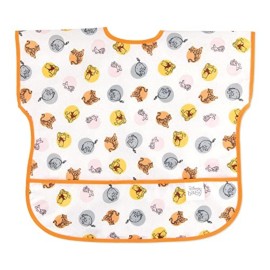 Bumkins Disney Short Sleeve Bib for Girl or Boy, Toddler and Kids for 1-3 Years, Large Size, Essential Must Have for Junior Children, Eating, Mess Saving Soft Fabric Play Apron, Winnie and Friends