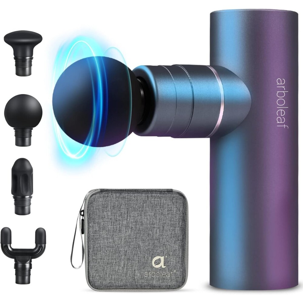 arboleaf Massage Gun Deep Tissue, Full-Metal Electric Portable Hand Held Massager Gun with Case for Back, Body Sore Muscles, Pain Relief, Gifts for Dad, Office, Home, Athletes