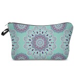 Deanfun Makeup Case Small, Cosmetic Zipper Bag Waterproof for Purse Mini, Women Cute Traveling Accessories Pouch for Ladies Thanksgiving Christmas Gifts(Mandala D2-51456)