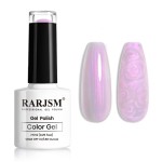 RARJSM Pearl Gel Nail Polish, Glitter Gelpolish Lavender Shimmer Mermaid Nail Gel Soak Off U V G e l for Salon Home DIY Manicure Use