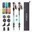KINGGEAR Nordic Walking Stick, TP1 Hiking Poles Retractable Lightweight 7075 Aluminum, Trekking Poles with Flip Lock, Natural Cork and EVA Grip, 2pc Hiking Gear