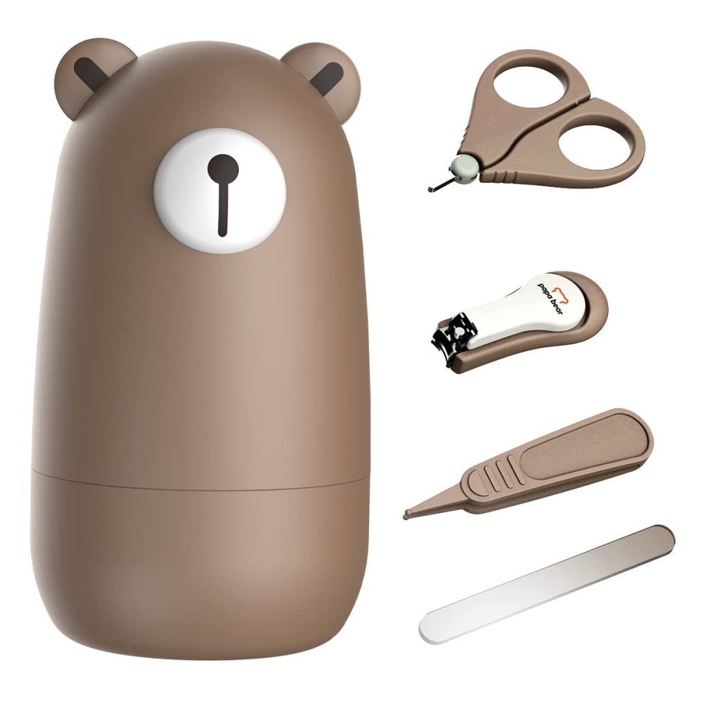 Baby Nail Clippers Set with Cute Case, Infant Fingernail and Toenail File Kit for Newborn Manicure and Pedicure, New Mom Grooming Gift