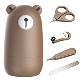 Baby Nail Clippers Set with Cute Case, Infant Fingernail and Toenail File Kit for Newborn Manicure and Pedicure, New Mom Grooming Gift