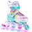 SULIFEEL Rainbow Unicorn Adjustable Inline Skates for Girls Boys and Kids with All Illuminating PU Wheels for Outdoor and Indoor Beginner Skates Medium