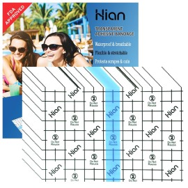 Hion (F.D.A Approved) Wound Dressing 50 Pre-Cut Sheets 6 x 4 Inch Tattoo Cover Up Tape Second Skin Adhesive Bandage Waterproof Wound Cover for Swimming Shower Shield