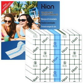 Hion Tattoo Aftercare Waterproof Bandage (F.D.A Approved) Transparent Film Dressing 50 Pre-Cut Sheets4 x 4 Inch Tattoo Cover Up Tape Second Skin Adhesive Bandage Wound Cover for Swimming Shower Shield