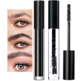 DAGEDA Clear Eyebrow Setting Gel, Clear and Black Brow Fix Gel, Waterproof And Sweat-Proof Eyebrow Repair Liquid Brows Styling Beauty Salon Home Use Makeup, 1.81oz