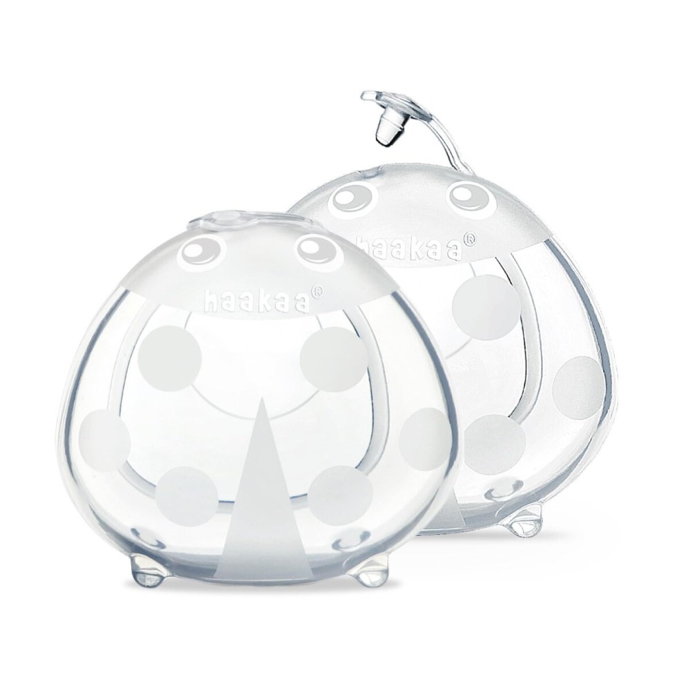 haakaa Ladybug Milk Collector 1.4oz/40ml 2pcs - Wearable Nursing Cups | Soft Breast Shells | Breastmilk Saver |Portable Letdown Catcher for Pumping On The Go Breastfeeding Moms, Protects Sore Nipples