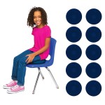 BouncyBand Wiggle Seat, Blue, 10-Pack - Small 10.75 D x 2.5 H Wobble Cushion for Kids Aged 3-7 - Sensory Tool Promotes Active Learning & Improves Productivity - Includes Pump for Easy-Inflation