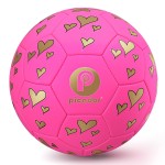 PP PICADOR Kids Soccer Ball Size 3, Toddler Pink Soccer Balls for Little Girls Boys Child 4-8 Gift Toys Outdoor Home Sport with Pump