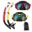 DIPUKI Snorkeling Gear for Adults Snorkel mask Set Scuba Diving mask Dry Snorkel Swimming Glasses Swim Dive mask Nose Cover Youth Diving (Red+Yellow2 Pack)