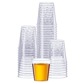 SETUP Clear Hard Plastic Shot Glasses [1 oz. - 200 Count] Disposable Shot Cups