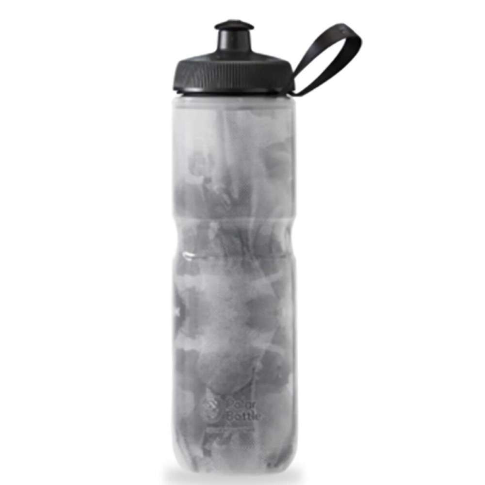 Polar Bottle Sport Insulated Water Bottle - BPA-Free, Sport & Bike Squeeze Bottle with Handle (Fly Dye - Monochrome, 20 oz)