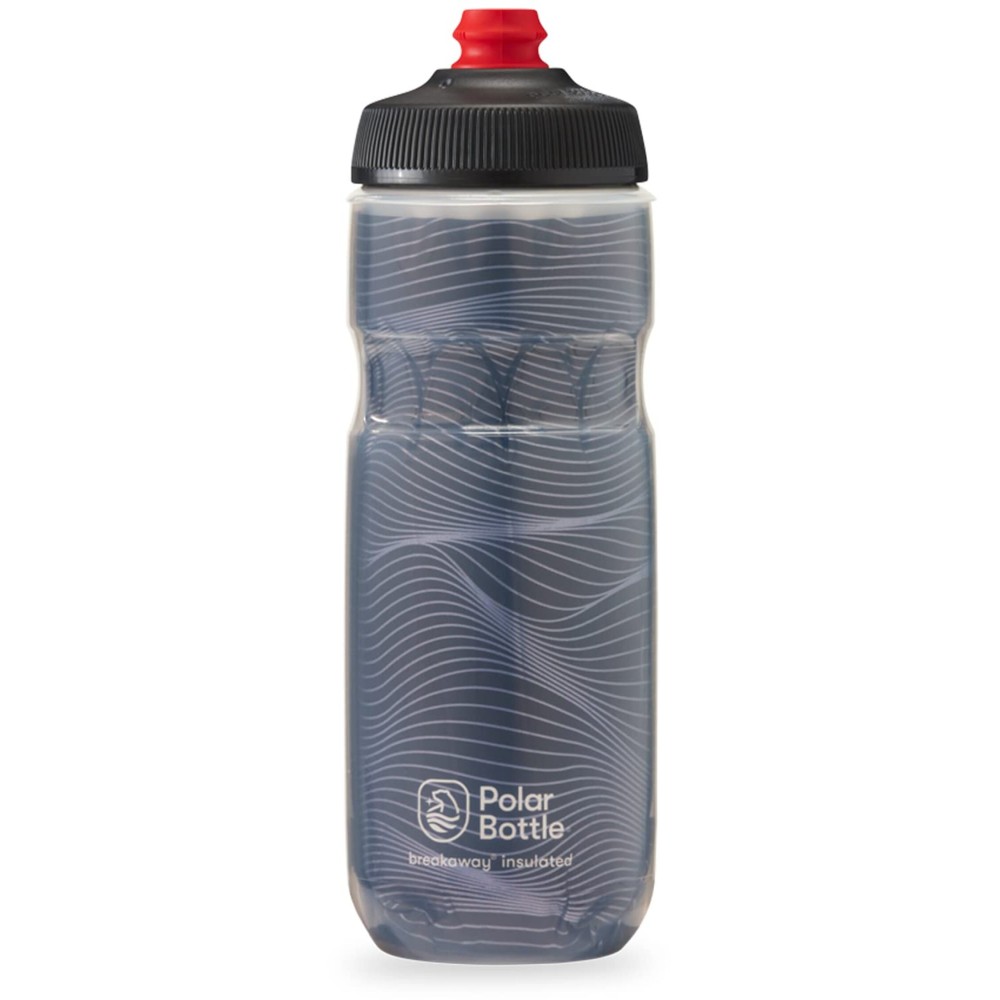 Polar Bottle Breakaway Insulated Water Bottle - BPA Free, Cycling & Sports Squeeze Bottle (Jersey Knit - Charcoal, 20 oz)