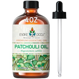 EVOKE OCCU Patchouli Essential Oil for Diffuser Skin Fragrance DIY Candle Soap Making - 4 FL Oz