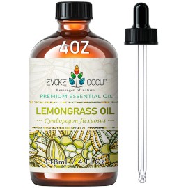 EVOKE OCCU Lemongrass Essential Oil for Diffuser Candle Spray Soap Making - 4 FL Oz
