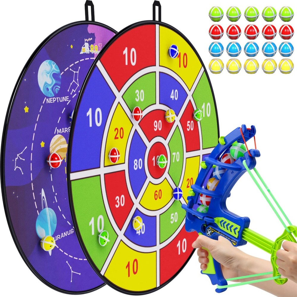 BooTaa 2 Pack 29 Large Dart Board for Kids, Kids Dart Board with 20 Sticky Balls, Boys Toys, Indoor/Outdoor Fun Party Play Game Toys, Birthday Gifts for 3 4 5 6 7 8 9 10 11 12 Year Old Boys Girls
