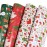PlandRichW Christmas Wrapping Paper Folded for Kids Boys Girls Man Women Gift\'s. Papercraft Snowmen, Candy Canes, Tree, Socks, Snowflakes, Happy New Year Bulk of 12 Sheets 20x 29 Folded