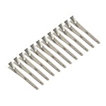 12 Pcs 3.54 Inches Duck Bill Clips Round-Head Clip Silver hair Clip with 7 Holes Metal Hair Clips for Hair Styling