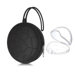 Smlpuame Pacifier Holder Case,BPA Free Portable Pacifier Storage Container,Silicone Baby Pacifier Cover Pouch for Diaper Bag Stroller,Travel Outdoor Activities,Easy to Clean(Black)