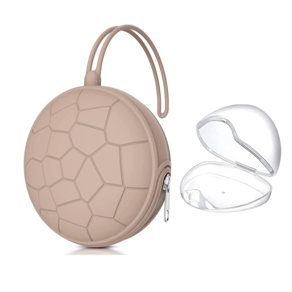 Smlpuame Pacifier Holder Case,BPA Free Portable Pacifier Storage Container,Silicone Baby Pacifier Cover Pouch for Diaper Bag Stroller,Travel Outdoor Activities,Easy to Clean(Blush)