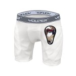 Youper Boys Youth Padded Sliding Shorts with Soft Protective Athletic Cup for Baseball, Football, Lacrosse (White Grey, Large)