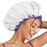 Aquior Shower Cap, Shower Cap for Women Reusable Waterproof, Large Bath Hair Cap for All Hair Lengths, Ladies, Men and Kids (White)