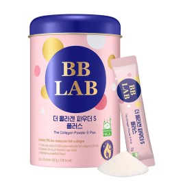 BB LAB Collagen Powder S Plus Halal, Low Molecular Korean Collagen Powder Stick Supplement, Marine, Fish Collagen Peptides, Vitamin C, Glycine, Fast Absorption, Grapefruit Flavor