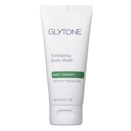 GLYTONE Glycolic Acid Body Wash - Exfoliating & Moisturizing Body Wash for Dry Skin, Reduce Keratosis Pilaris - Fragrance-Free Exfoliator with Glycolic Acid for Rough & Bumpy Skin, 2 Fl Oz