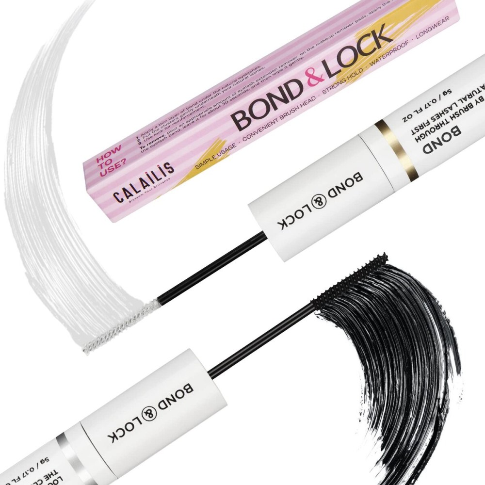 CALAILIS Lash Bond and Seal, Cluster Lash Glue for Lash Clusters - Strong Hold, Long Lasting 72 Hours, Waterproof, Non-irritating, Suitable for Sensitive Eyes