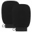 Valitic Exfoliating Glove Body Scrubber - Exfoliating Mitt Dead Skin Remover, Shower Face and Body Exfoliator - Korean Style Skin Scrubber Washcloth - Spray and Self Tan Remover, Pair Black
