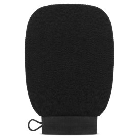 Valitic Exfoliating Glove Body Scrubber - Exfoliating Mitt Dead Skin Remover, Shower Face and Body Exfoliator - Korean Style Skin Scrubber Washcloth - Spray and Self Tan Remover, 1 Black