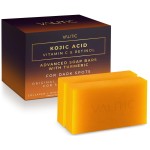VALITIC Kojic Acid Vitamin C and Retinol Soap Bars with Turmeric for Dark Spot - Original Japanese Complex Infused with Collagen, Hyaluronic Acid, and Vitamin E (2 Pack)